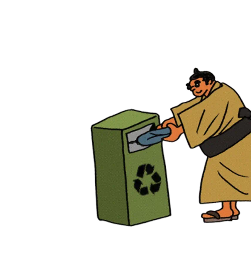 回収BOXにいれる