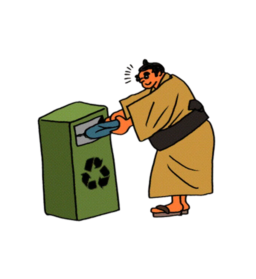 回収BOXにいれる